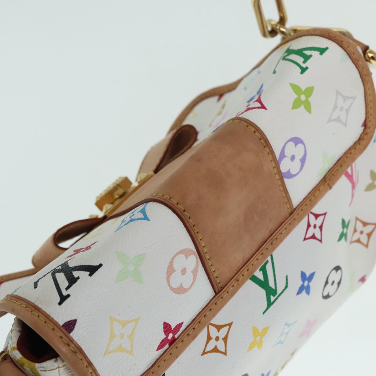 LOUIS VUITTON Monogram Multicolor Patty Shoulder Bag White M40305 LV Auth 91868