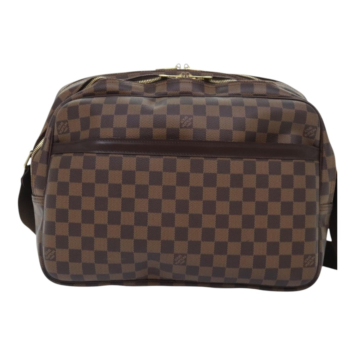 LOUIS VUITTON Damier Ebene Reporter GM Shoulder Bag LV Auth 91869