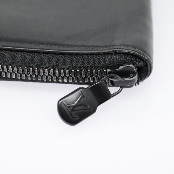 LOUIS VUITTON Monogram Shadow Zippy Portemonnee Verticaal Zwart M62902 LV Auth 91911