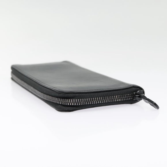LOUIS VUITTON Monogram Shadow Zippy Portemonnee Verticaal Zwart M62902 LV Auth 91911