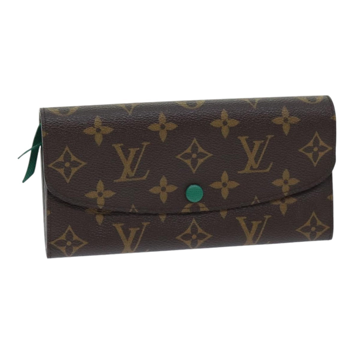 LOUIS VUITTON Monogram Portefeuille Emilie Long Wallet Green M60137 Auth 91912