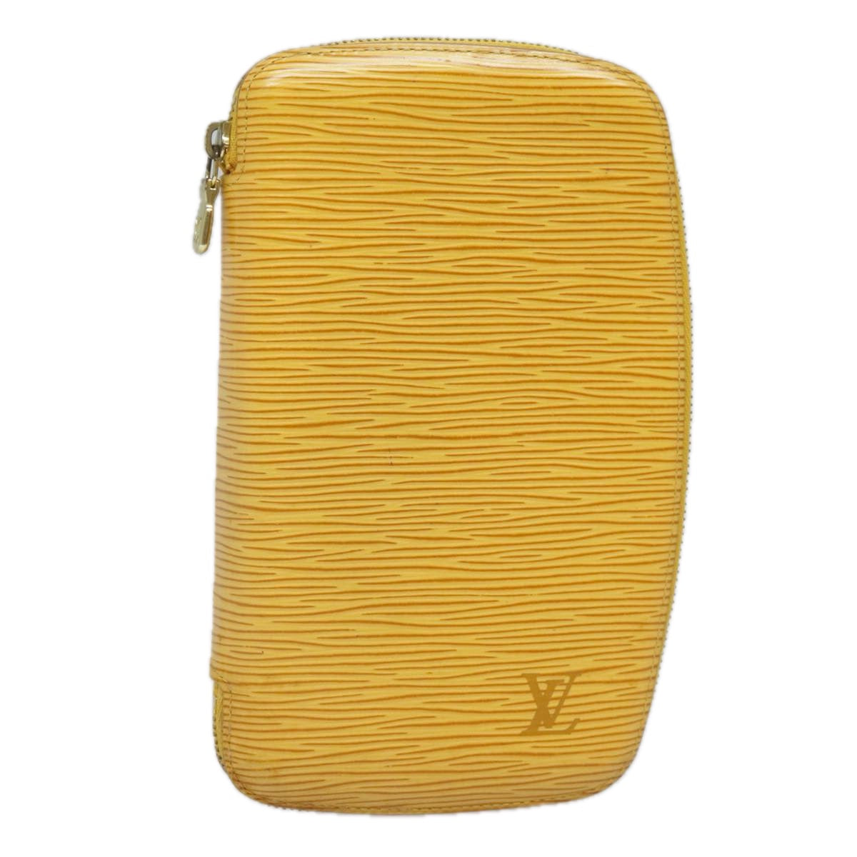 LOUIS VUITTON Epi Agenda Geode Travel Case Yellow M63879 LV Auth 91915