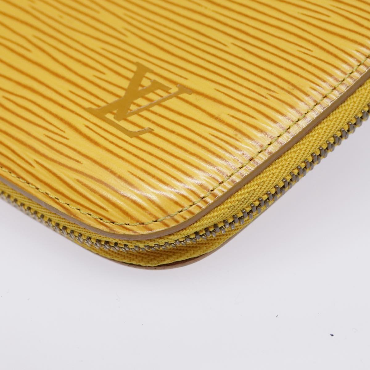 LOUIS VUITTON Epi Agenda Geode Travel Case Yellow M63879 LV Auth 91915