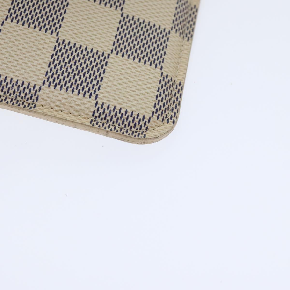 LOUIS VUITTON Damier Azur Etui Lunettes MM Glasses Case N60025 LV Auth 91923