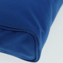 PRADA Pouch Nylon Blue Gold Auth 91930-8