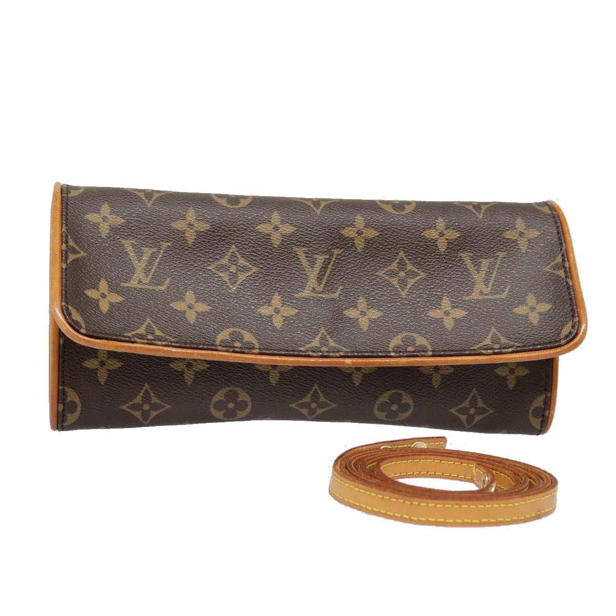 LOUIS VUITTON Monogram Pochette Twin GM Shoulder Bag M51852 LV Auth 91936