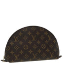 LOUIS VUITTON Monogram Trousse Demi Ronde Cosmetic Pouch M47520 LV Auth 91945-1