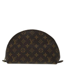 LOUIS VUITTON Monogram Trousse Demi Ronde Cosmetic Pouch M47520 LV Auth 91945-13