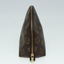 LOUIS VUITTON Monogram Trousse Demi Ronde Cosmetic Pouch M47520 LV Auth 91945-4