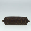 LOUIS VUITTON Monogram Trousse Demi Ronde Cosmetic Pouch M47520 LV Auth 91945-6