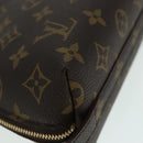 LOUIS VUITTON Monogram Trousse Demi Ronde Cosmetic Pouch M47520 LV Auth 91945-7