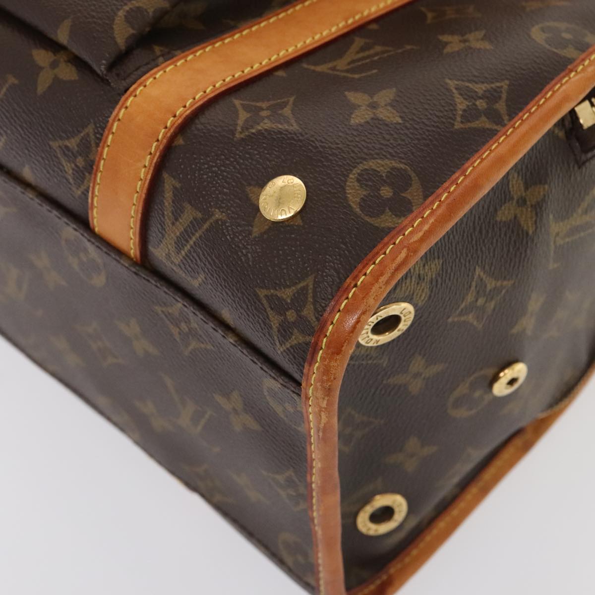 LOUIS VUITTON Monogram Sack Baxter PM Pet Carry M42027 LV Auth 92002