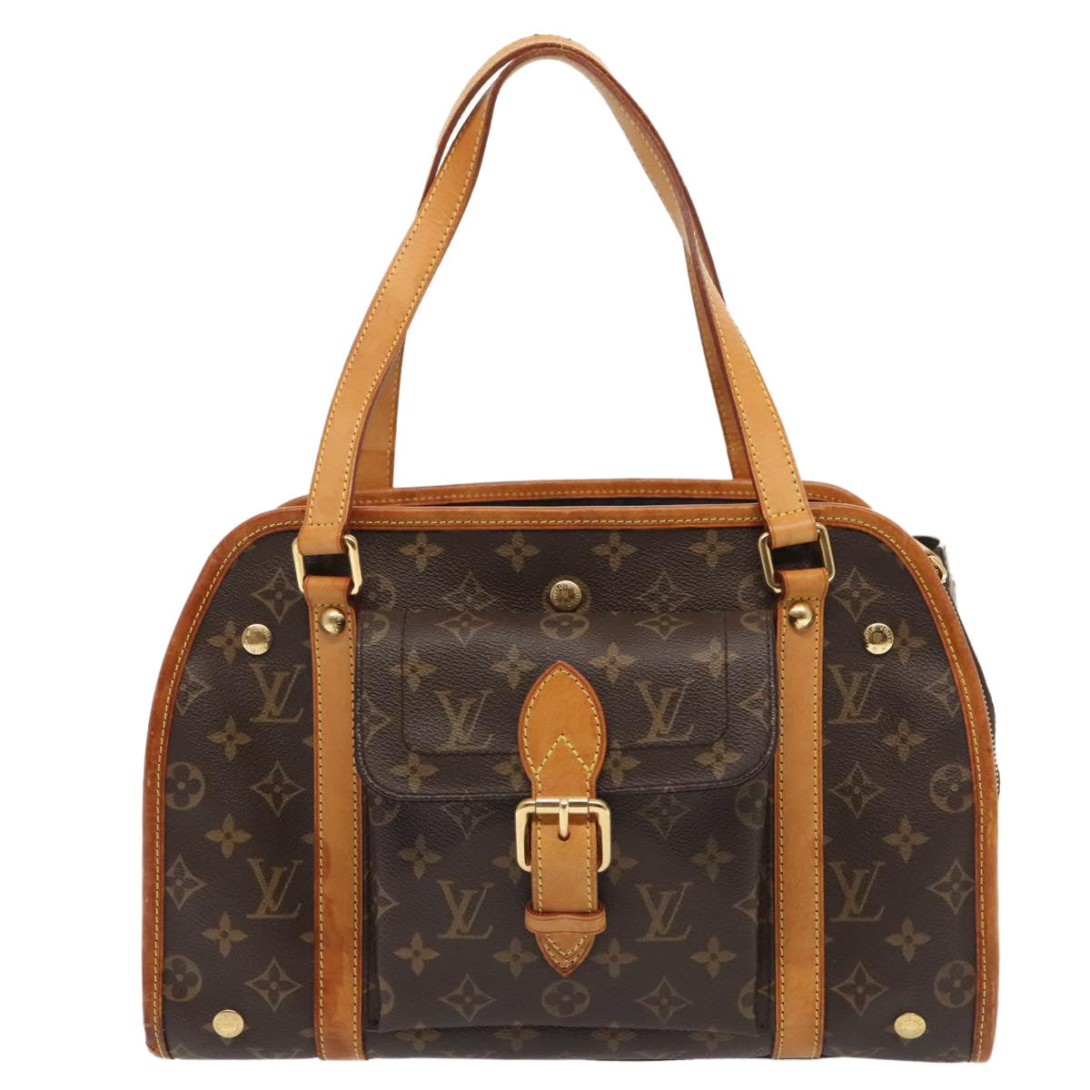 LOUIS VUITTON Monogram Sack Baxter PM Pet Carry M42027 LV Auth 92002