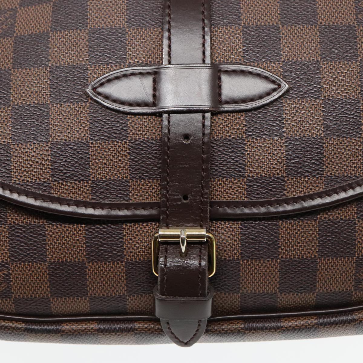 LOUIS VUITTON Damier Ebene Saumur 30 Shoulder Bag N48081 LV Auth 92005A