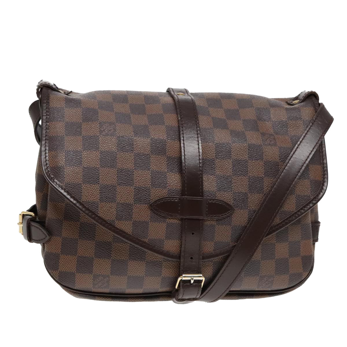 LOUIS VUITTON Damier Ebene Saumur 30 Shoulder Bag N48081 LV Auth 92005A - 0