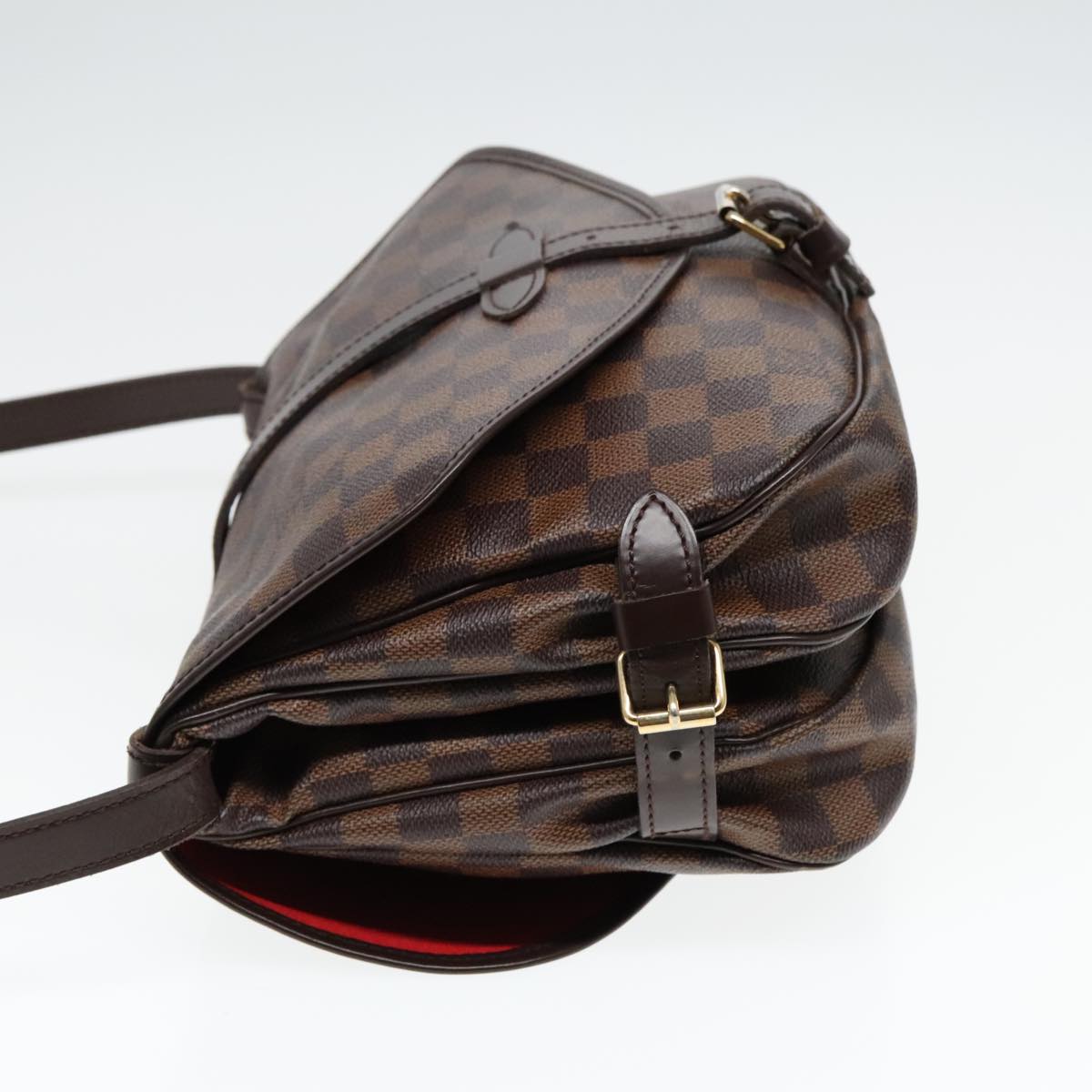 LOUIS VUITTON Damier Ebene Saumur 30 Shoulder Bag N48081 LV Auth 92005A