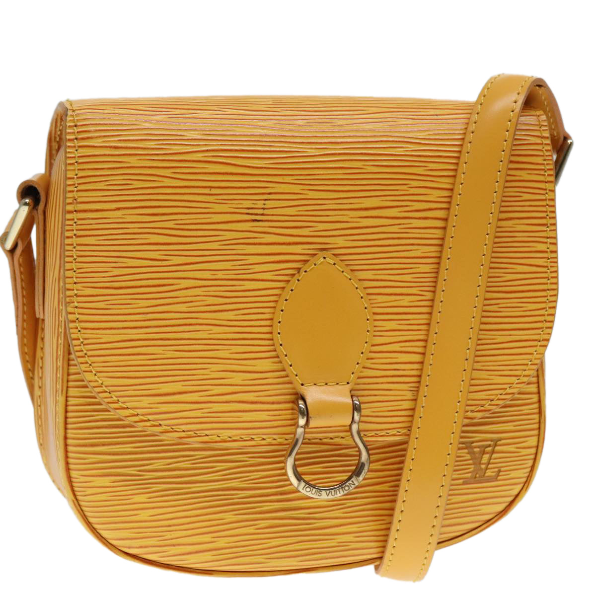 LOUIS VUITTON Epi Saint Cloud PM Shoulder Bag Yellow M52219 LV Auth 92028