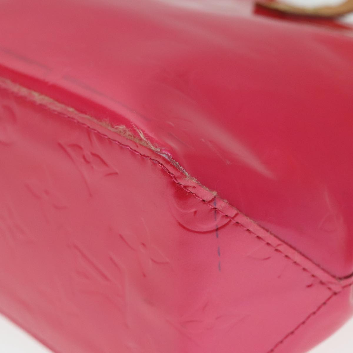 LOUIS VUITTON Monogram Vernis Reade PM Hand Bag Fuchsia Pink M91221 Auth 92035