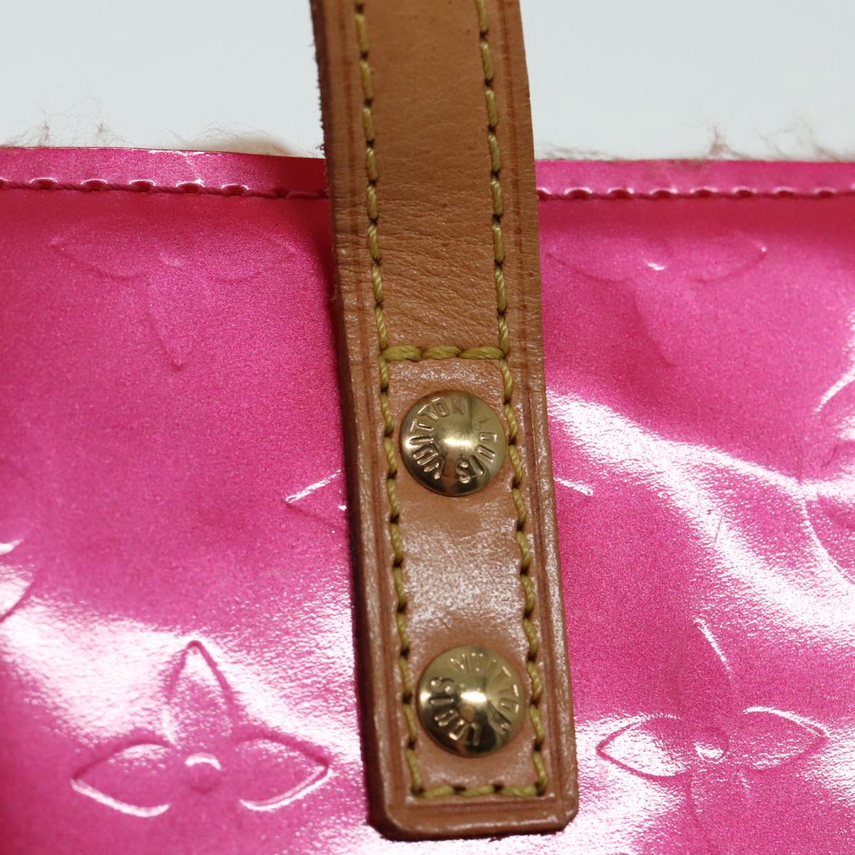 LOUIS VUITTON Monogram Vernis Reade PM Hand Bag Fuchsia Pink M91221 Auth 92035