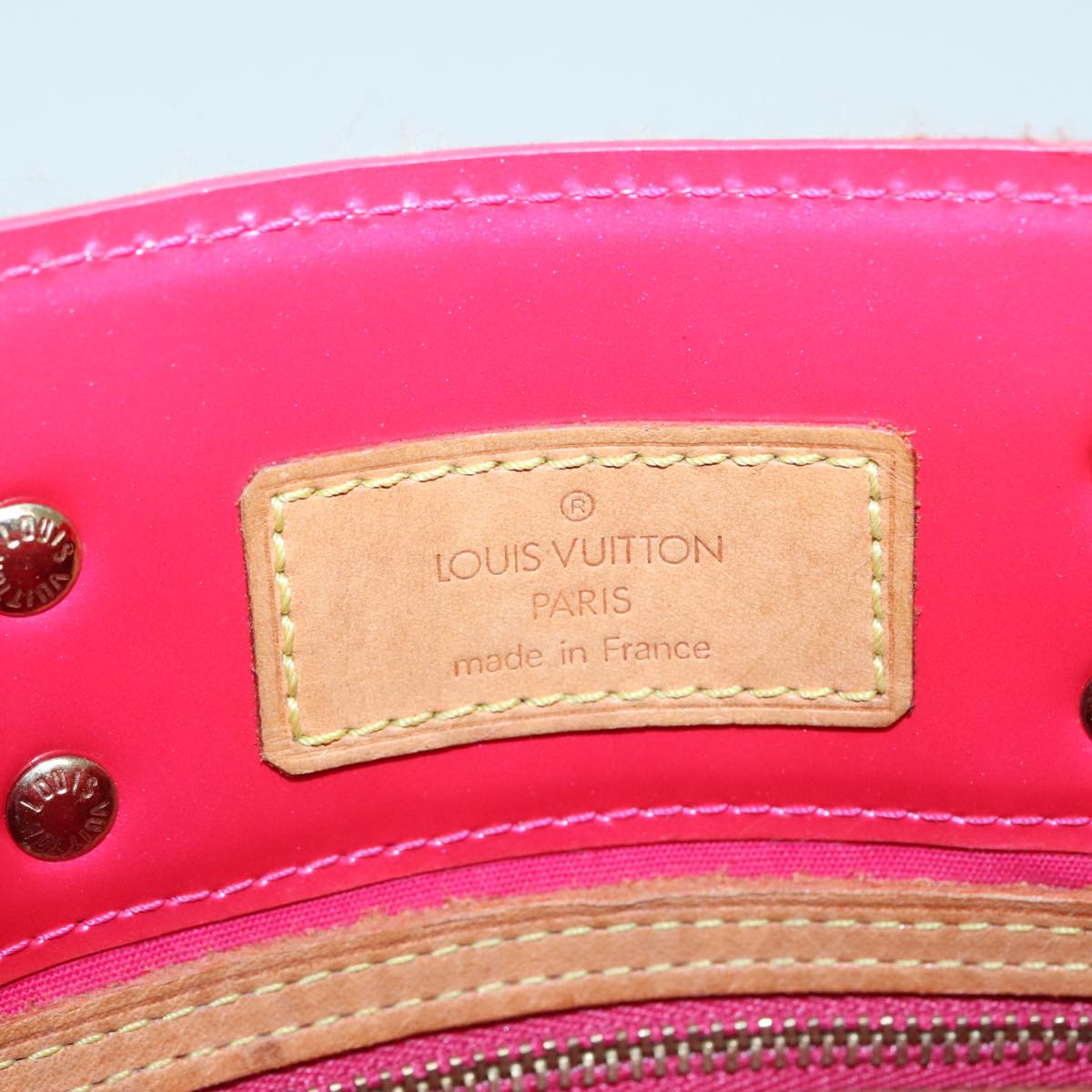 LOUIS VUITTON Monogram Vernis Reade PM Hand Bag Fuchsia Pink M91221 Auth 92035