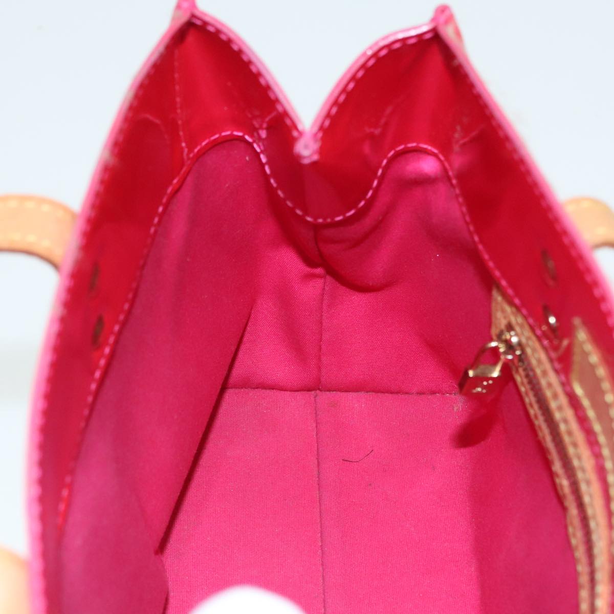 LOUIS VUITTON Monogram Vernis Reade PM Hand Bag Fuchsia Pink M91221 Auth 92035