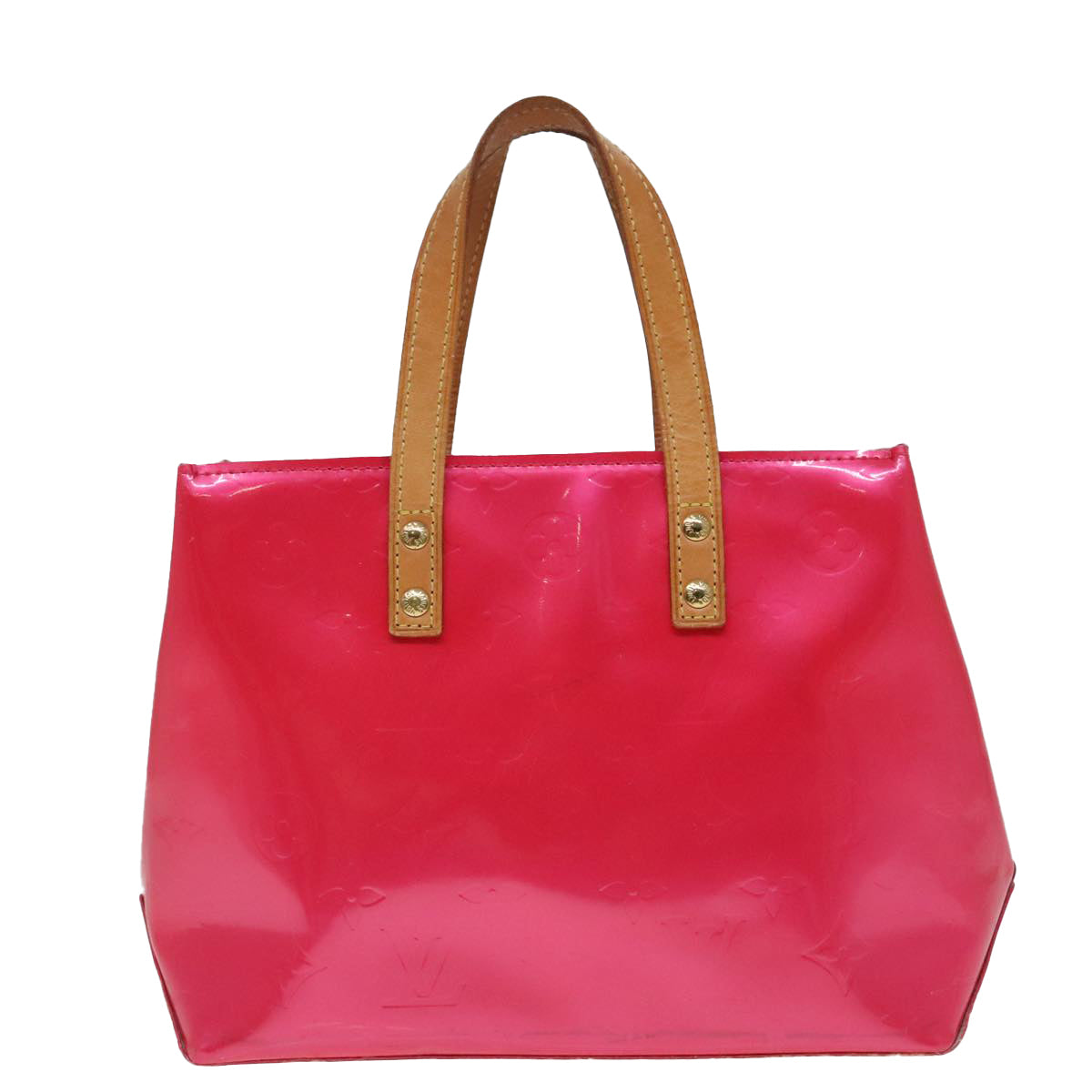 LOUIS VUITTON Monogram Vernis Reade PM Hand Bag Fuchsia Pink M91221 Auth 92035