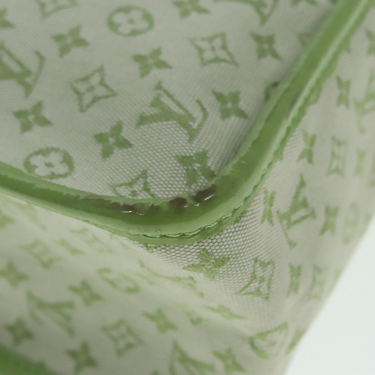 LOUIS VUITTON Monogram Mini Sac Catline Tote Bag Almond Green M92931 Auth 92044