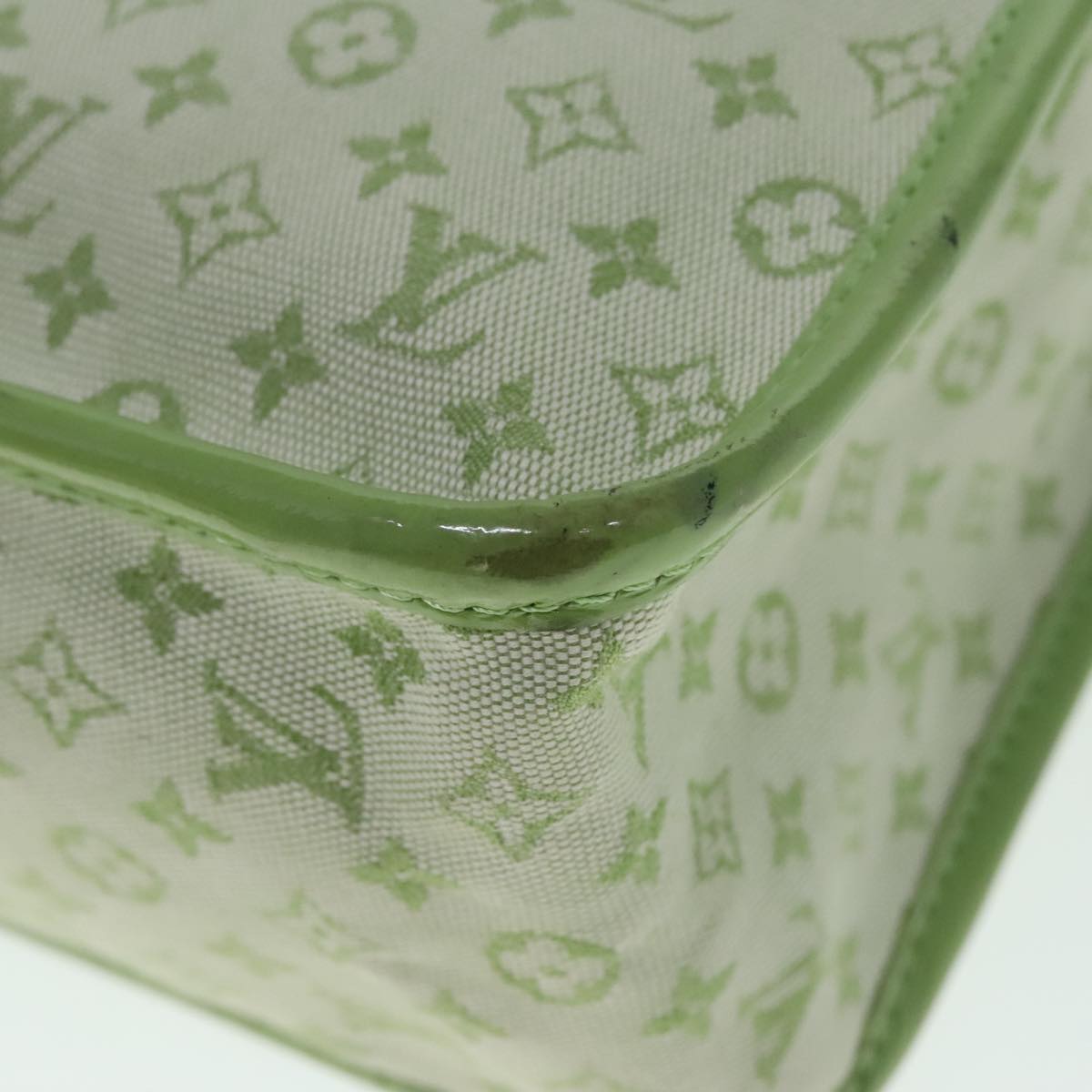 LOUIS VUITTON Monogram Mini Sac Catline Tote Bag Almond Green M92931 Auth 92044