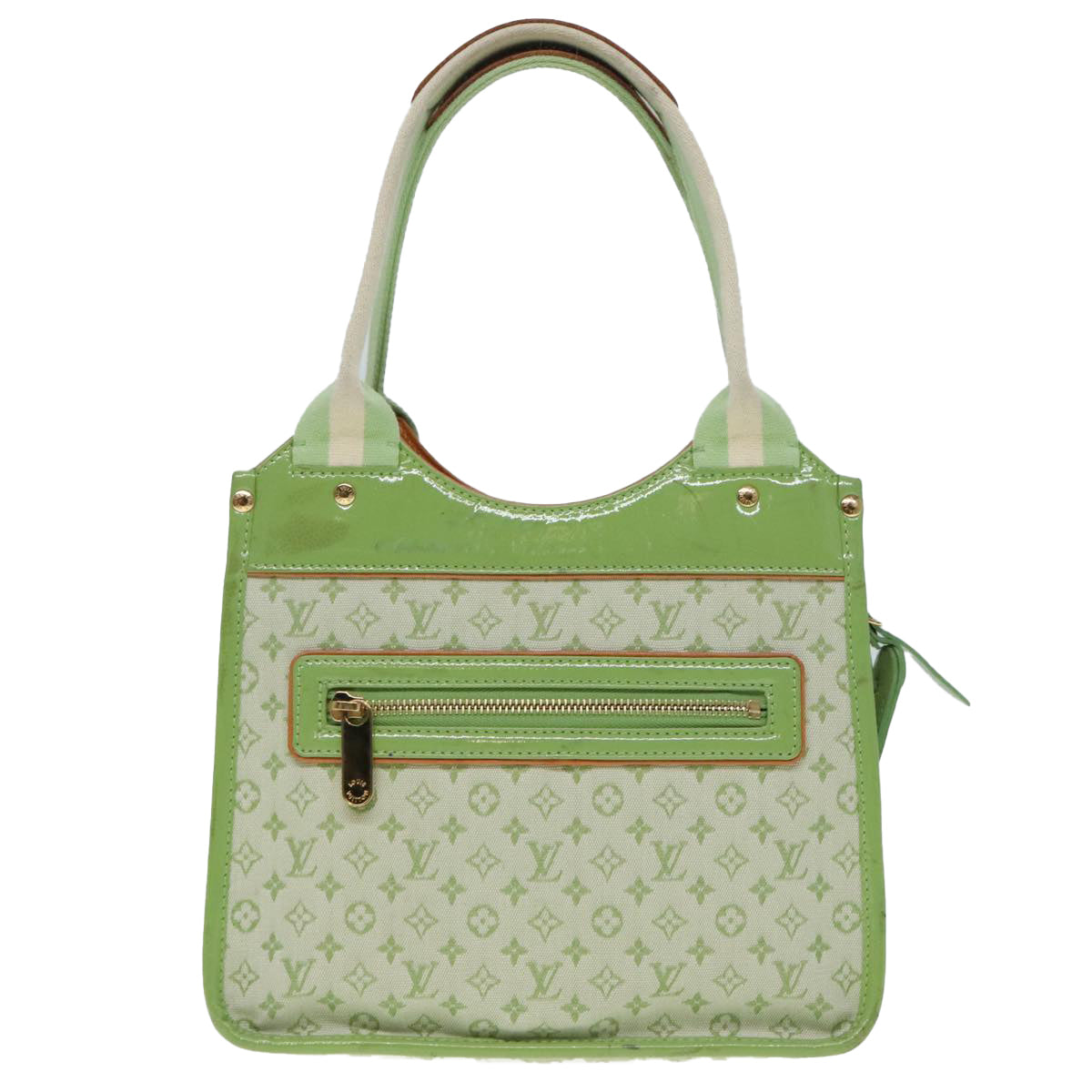 LOUIS VUITTON Monogram Mini Sac Catline Tote Bag Almond Green M92931 Auth 92044