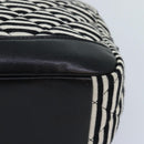 CHANEL Matelasse Chain Shoulder Bag Cotton Black White CC Auth 92066SM-14