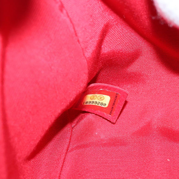 CHANEL Matelasse Chain Shoulder Bag Cotton Black White CC Auth 92066SM