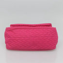 PRADA Chain Shoulder Bag Nylon Pink Auth 92071-5