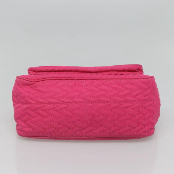 PRADA Chain Shoulder Bag Nylon Pink Auth 92071