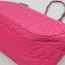 PRADA Chain Shoulder Bag Nylon Pink Auth 92071-16