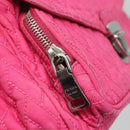 PRADA Chain Shoulder Bag Nylon Pink Auth 92071-18
