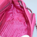 PRADA Chain Shoulder Bag Nylon Pink Auth 92071-20