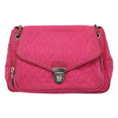PRADA Chain Shoulder Bag Nylon Pink Auth 92071-13