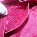 PRADA Chain Shoulder Bag Nylon Pink Auth 92071-22