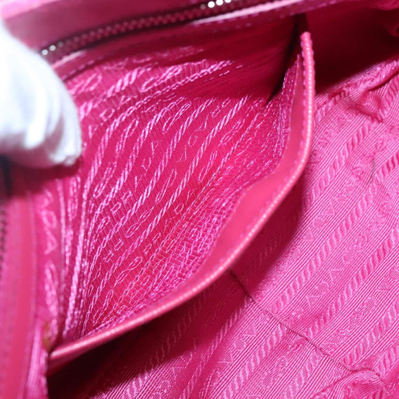 PRADA Chain Shoulder Bag Nylon Pink Auth 92071