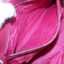 PRADA Chain Shoulder Bag Nylon Pink Auth 92071-23