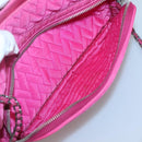 PRADA Chain Shoulder Bag Nylon Pink Auth 92071-24