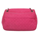PRADA Chain Shoulder Bag Nylon Pink Auth 92071-2
