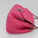 PRADA Chain Shoulder Bag Nylon Pink Auth 92071-4