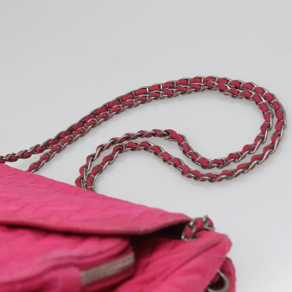 PRADA Chain Shoulder Bag Nylon Pink Auth 92071