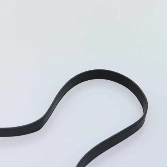 Salvatore Ferragamo Gancini Chain Shoulder Bag Leather Black Gold Auth 92072AV