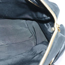 Salvatore Ferragamo Gancini Chain Shoulder Bag Leather Black Gold Auth 92072AV-22