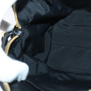 Salvatore Ferragamo Gancini Chain Shoulder Bag Leather Black Gold Auth 92072AV-23