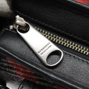 BURBERRY Nova Check Blue Label Chain Hand Bag Wool Gray Auth 92080-10