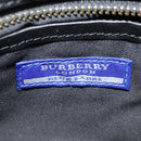 BURBERRY Nova Check Blue Label Chain Hand Bag Wool Gray Auth 92080-11