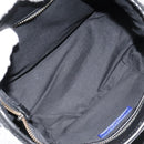 BURBERRY Nova Check Blue Label Chain Hand Bag Wool Gray Auth 92080-12